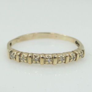 Vintage 14k / diamond stacking ring, size 10
